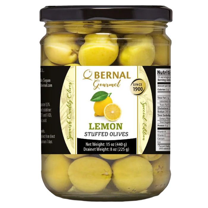 Оливки "Bernal" с лимоном 436 гр Испания