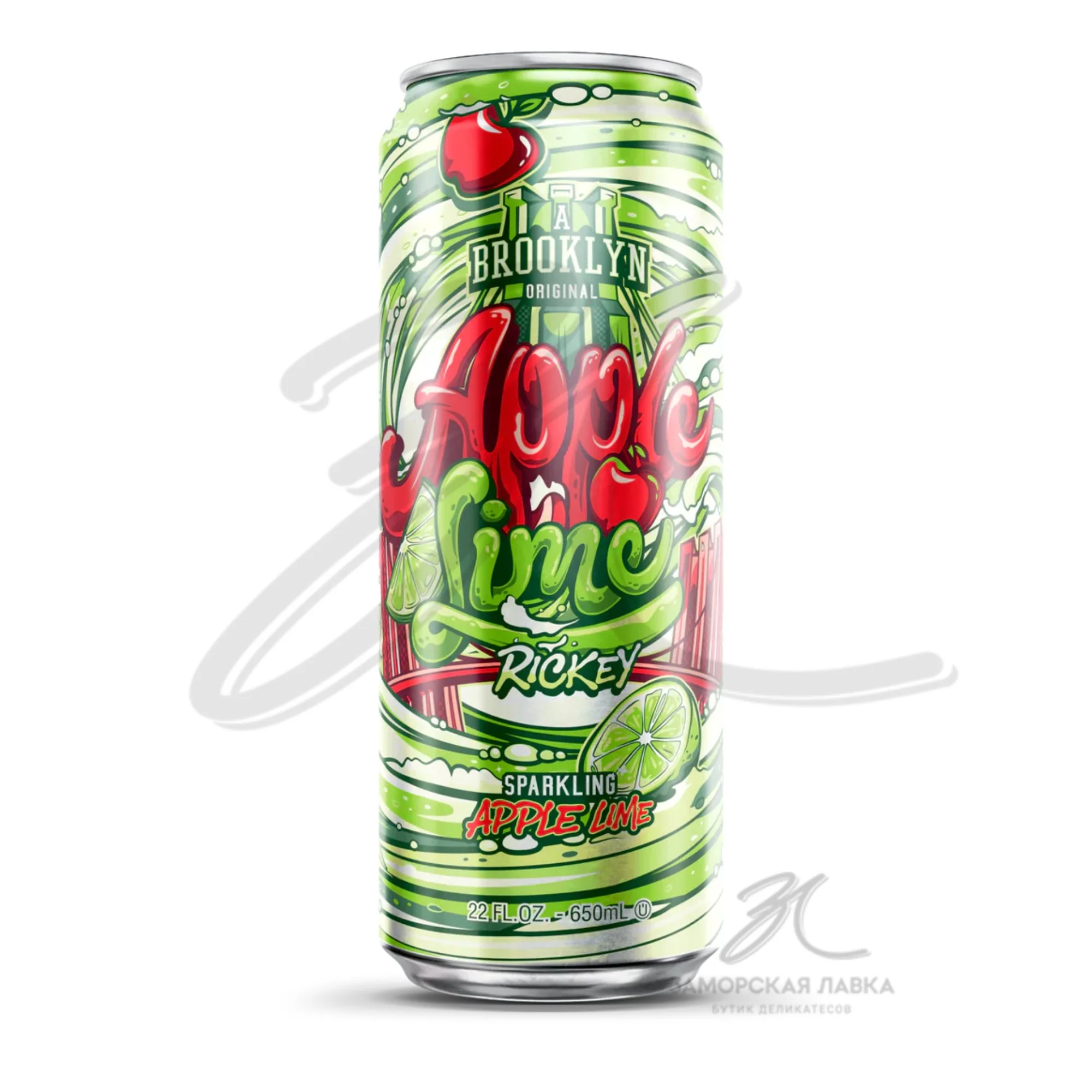 Напиток "Arizona" яблоко лайм безалкогольный б/г ж/б 650 мл 