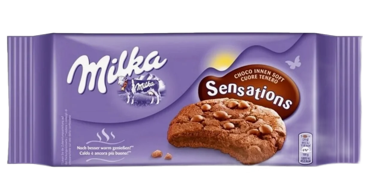 Печенье"Milka"Sens.Soft Inside Choco(черные) 156г