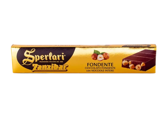 Шоколад "Sperlari" тёмный с цельным лесным орехом 150гр Италия