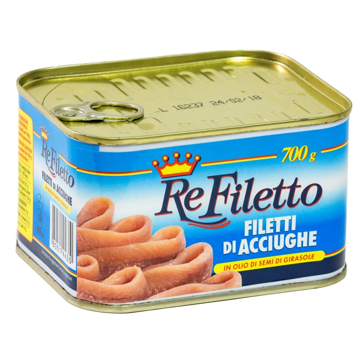 Филе анчоусов "Re Filetto" в масле 700гр Италия