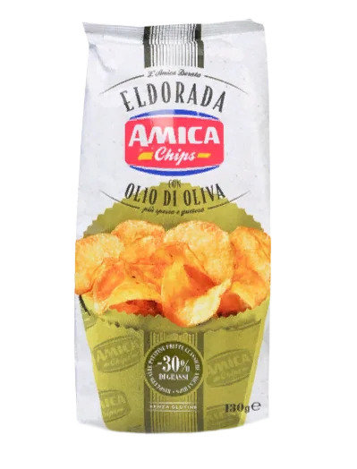 Чипсы "Amica" с оливковым маслом 130гр Италия