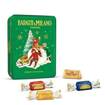 Конфеты "Baratti&Milano" Чоколатини Пралине шоколадные ассорти ж/б 300гр Италия