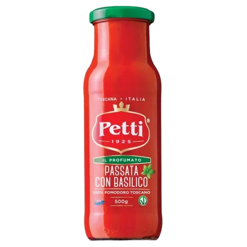 Соус "Petti" томатный пассата с базиликом 500гр Италия 