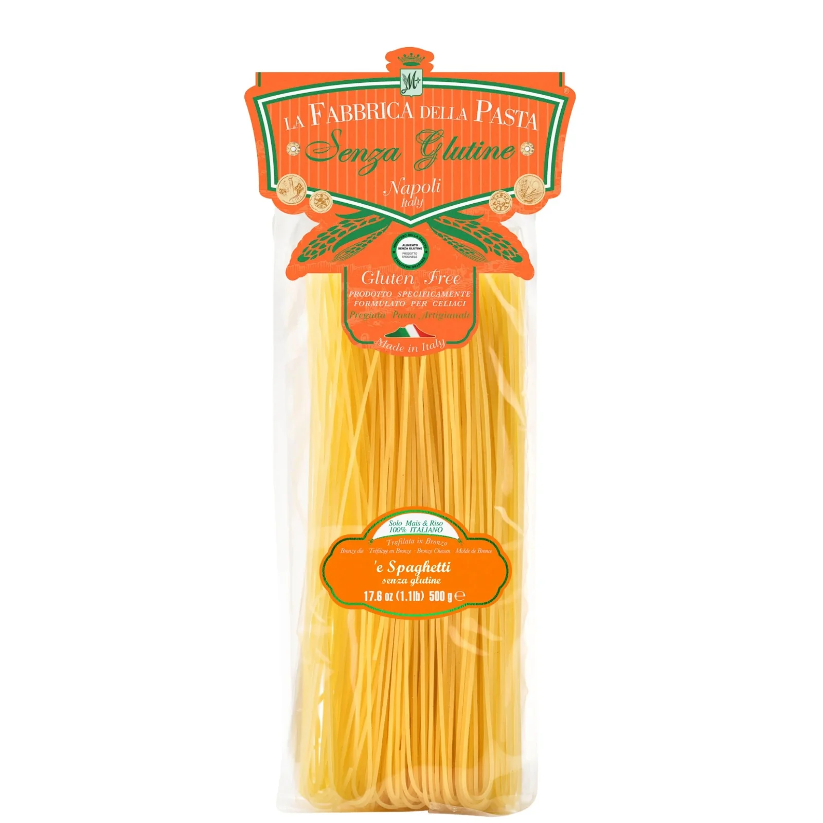 Мак.изделия"La fabrica della pasta" Спагетти без глютена 500гр Италия