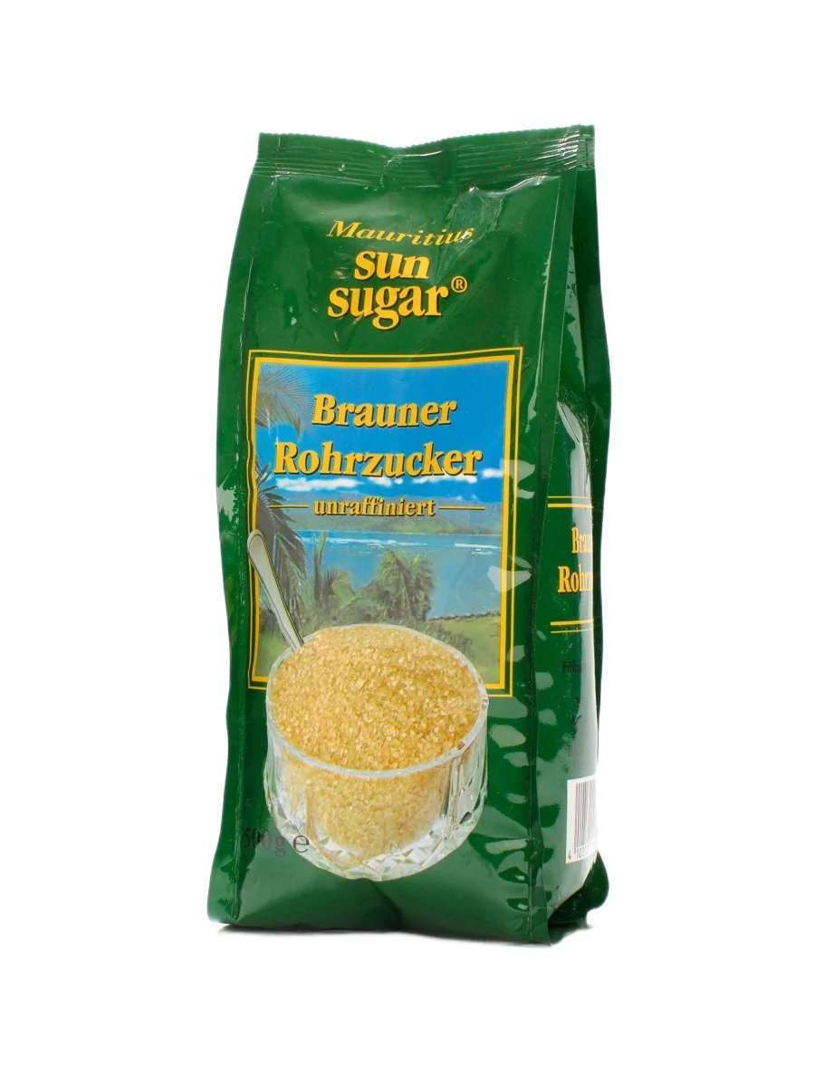 Сахар тростниковый "Sun sugar" коричневый песок 500гр Германия