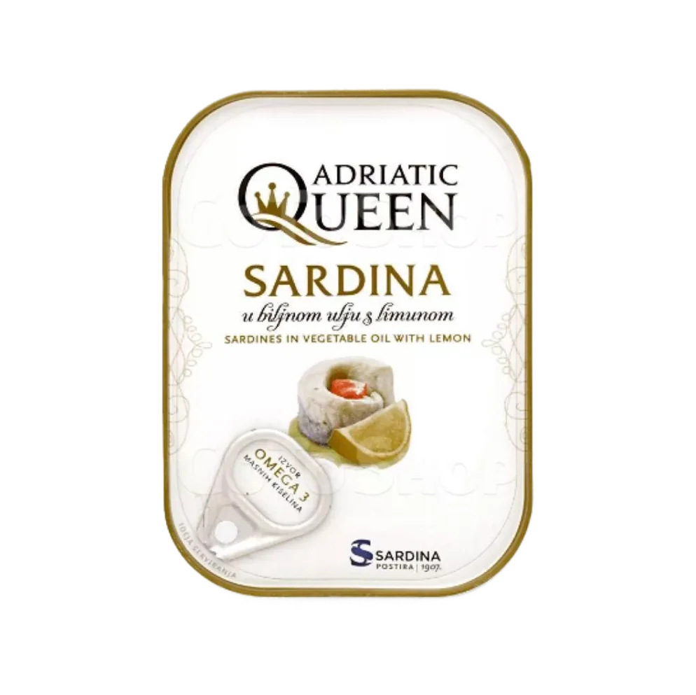 Сардины "Adriatic Queen" в масле с лимоном 105 гр Хорватия
