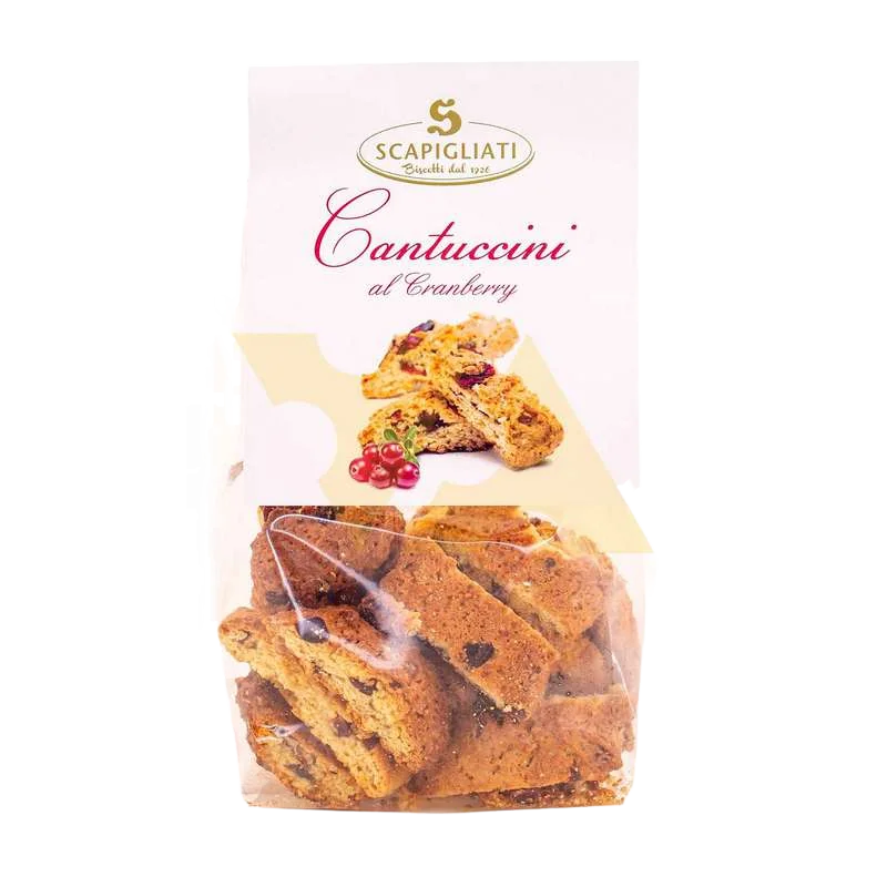 Кантуччини "Scapigliati" с клюквой 150 гр Италия