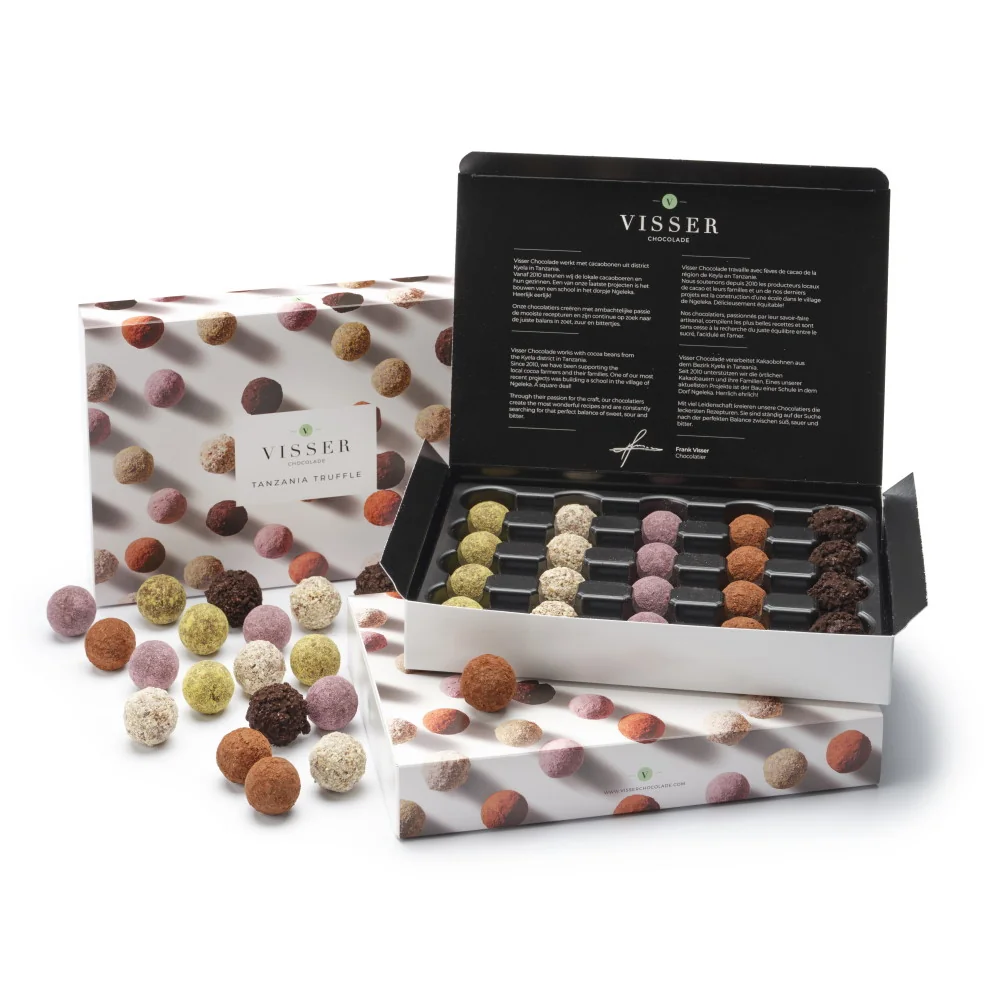 Конфеты "Visser" Tanzania Truffle шок.ассорти 160 гр Нидерланды