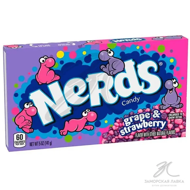 Леденец "Wonka Nerds" со вкусом винограда и клубники 141 гр 