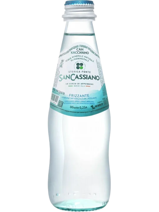 Мин.вода"San Cassiano"  газ. ст/б 0,25л Италия