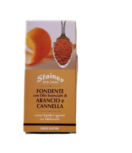 Шоколад "Stainer" с апел. и корицей без сахара 50гр Италия