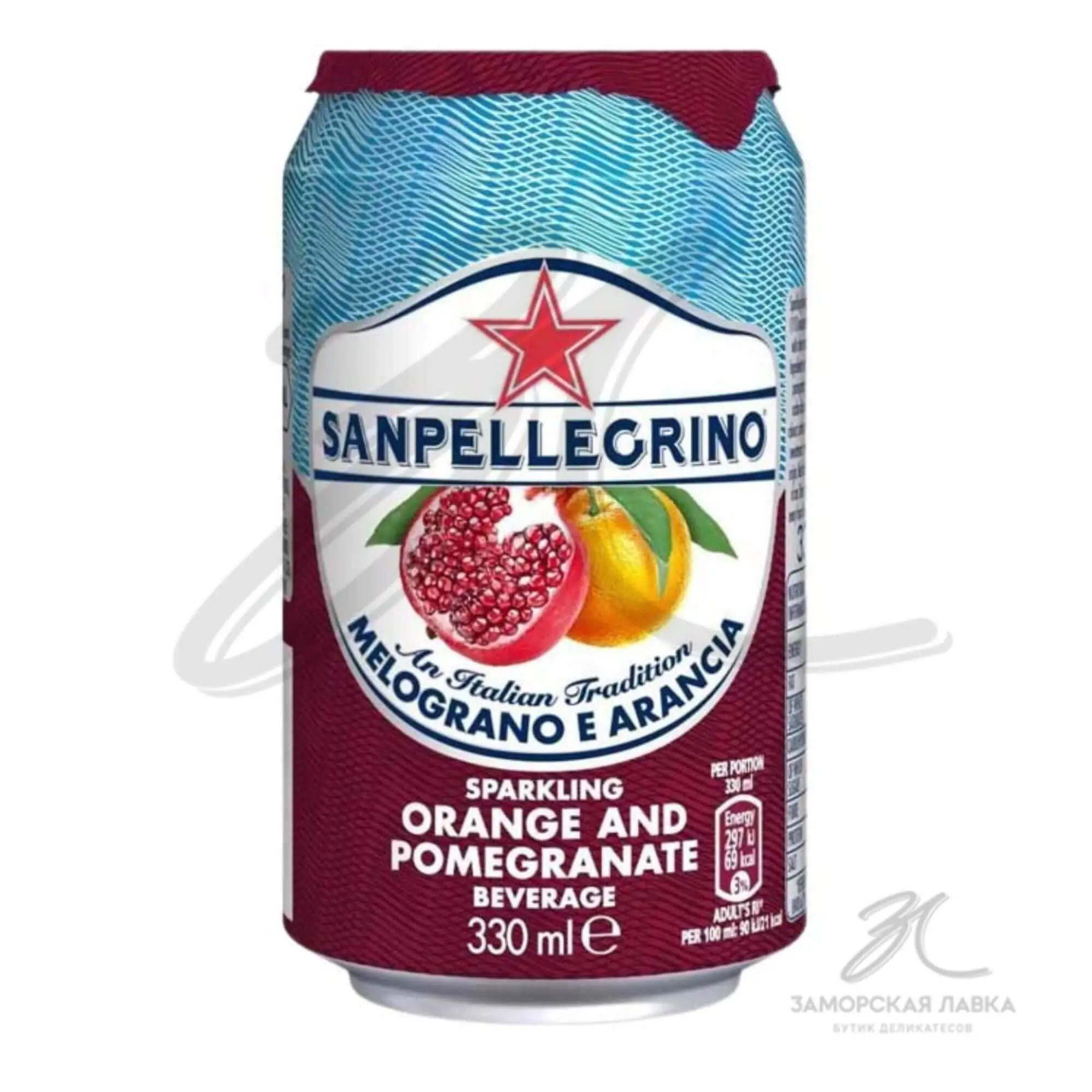Напиток "Sanpellegrino" гранат и апельсин безалкогольный газ ж/б 330 мл Италия