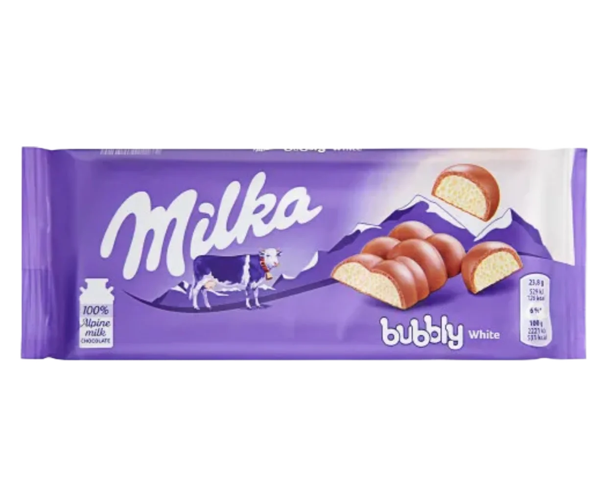 Шоколад "Milka" Bubbly white 90гр 