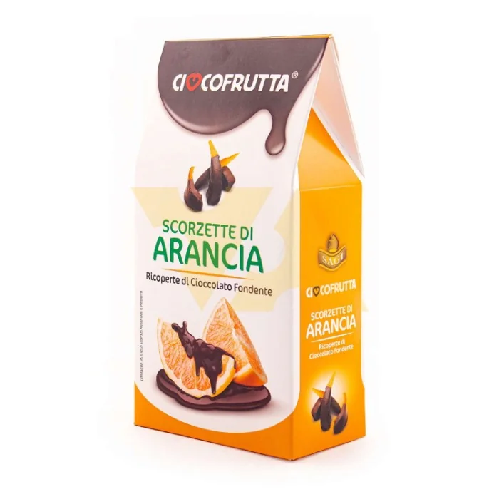 Цукаты "Cioccofrutta" апельсиновые в тем.шоколаде 100гр Италия