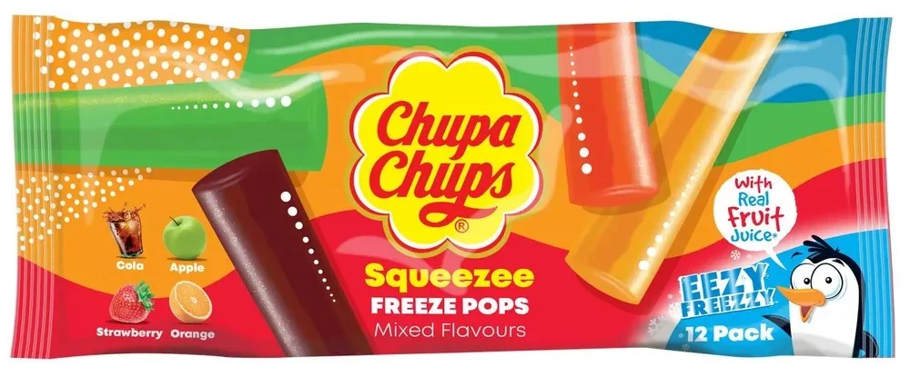 Фруктовый лед "Chupa Chups" Squeezee Freeze Pops 540 мл