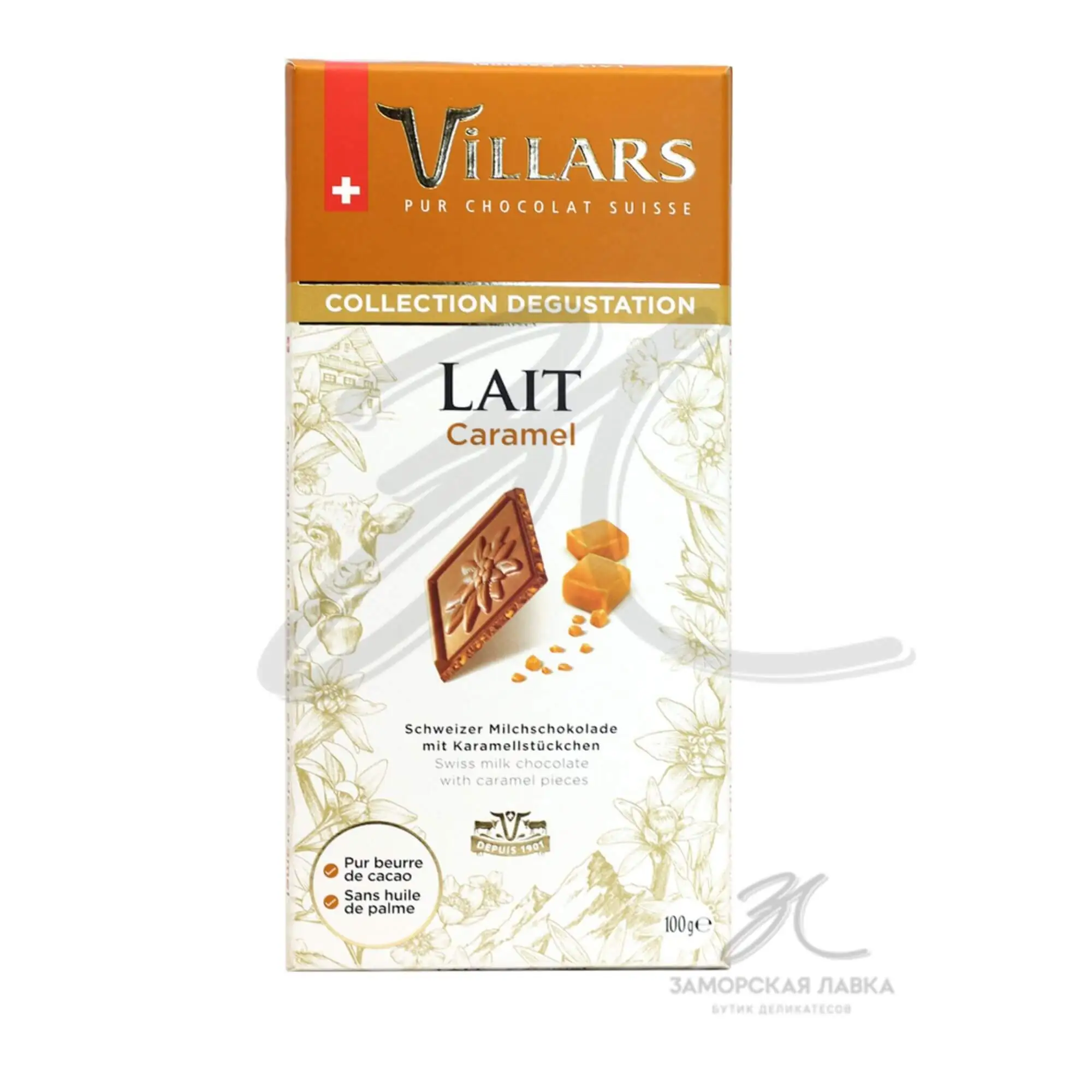 Шоколад "Villars" молочный с карамелью 100гр