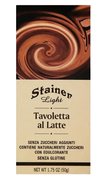 Шоколад " Stainer" молочный без сахара 50 гр Италия