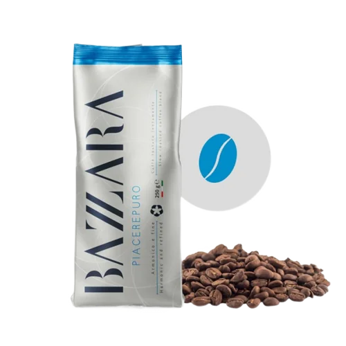 Кофе "Bazzara" Piacerepuro в зернах 250гр Италия