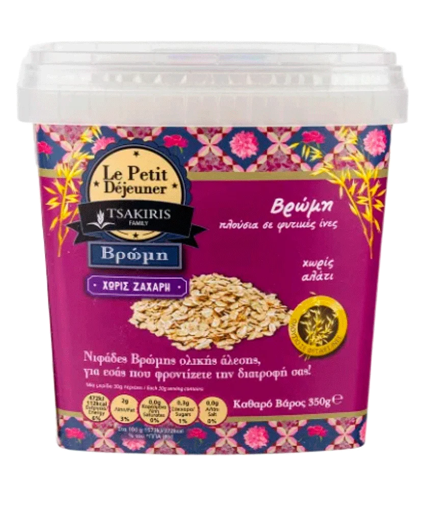 Хлопья "Le Petit Dejeuner Tsakiris Family" овсяные 350гр Греция
