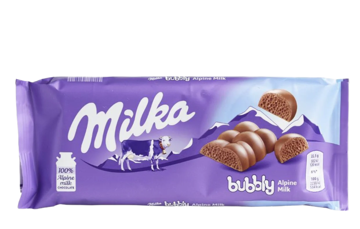 Шоколад "Milka" Bubbly milk 90гр 