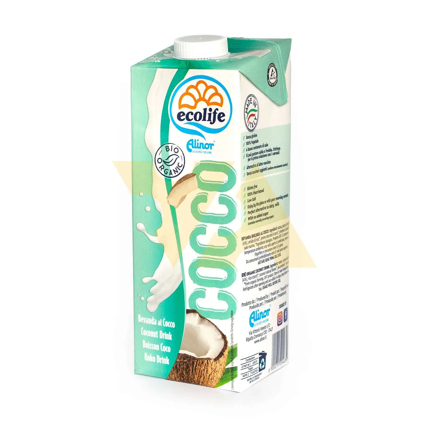 Напиток "Ecolife" кокосовый 1л Италия