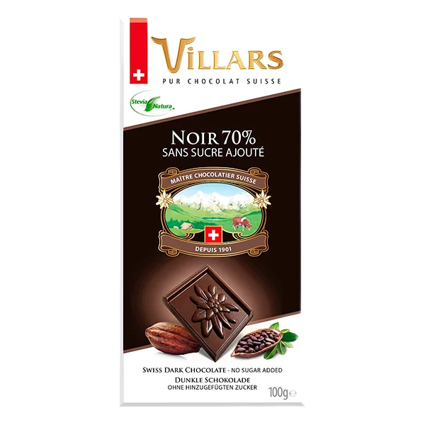Шоколад "Villars" горький без сахара100гр Швейцария