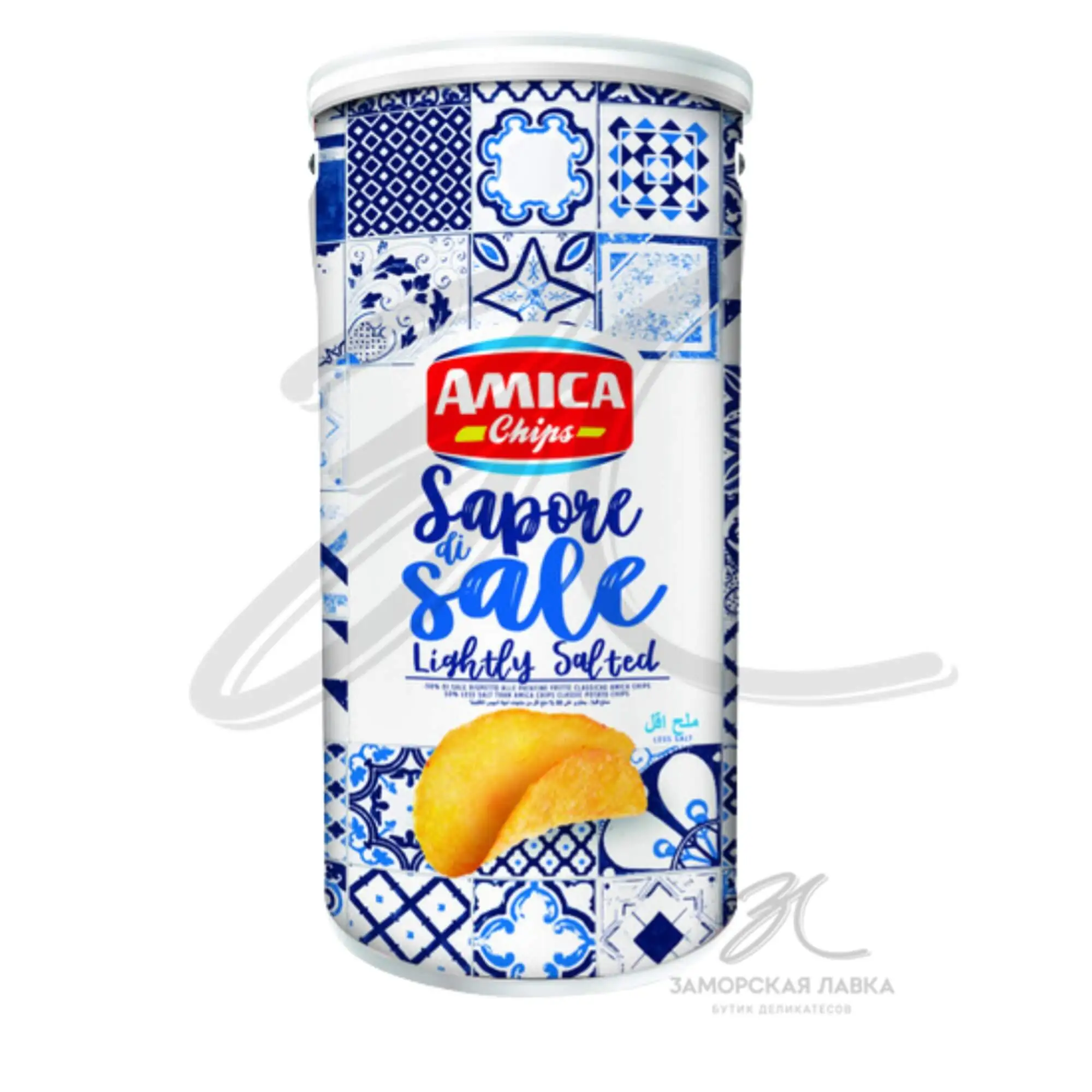 Чипсы"Amica"с пониженным содержанием соли туба 325 гр Италия