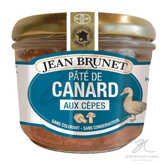 Паштет "Jean Brunet" утиный с белыми грибами 180гр 