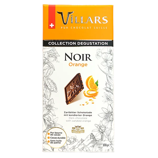 Шоколад"Villars"темн.с минд.и цук.апельсина 180гр Швейцария