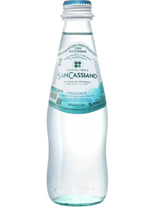 Мин.вода"San Cassiano"  газ. ст/б 0,25л Италия