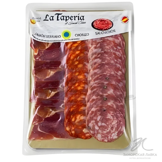 Нарезка "La Taperia" хамон серрано, чоризо, сальчичон с/в 105 гр