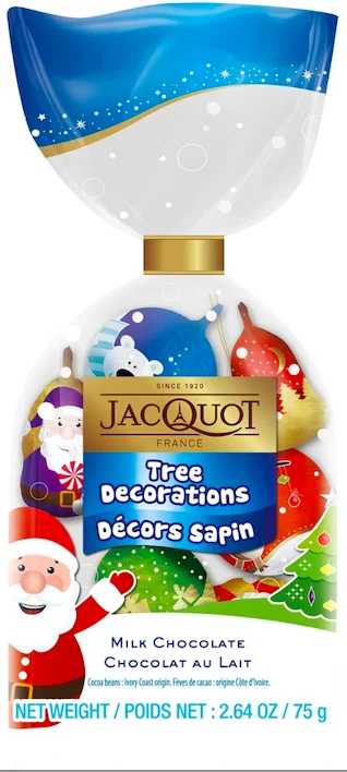 Конфеты "Jacquot" Ассорти елочных игрушек 75 гр Франция