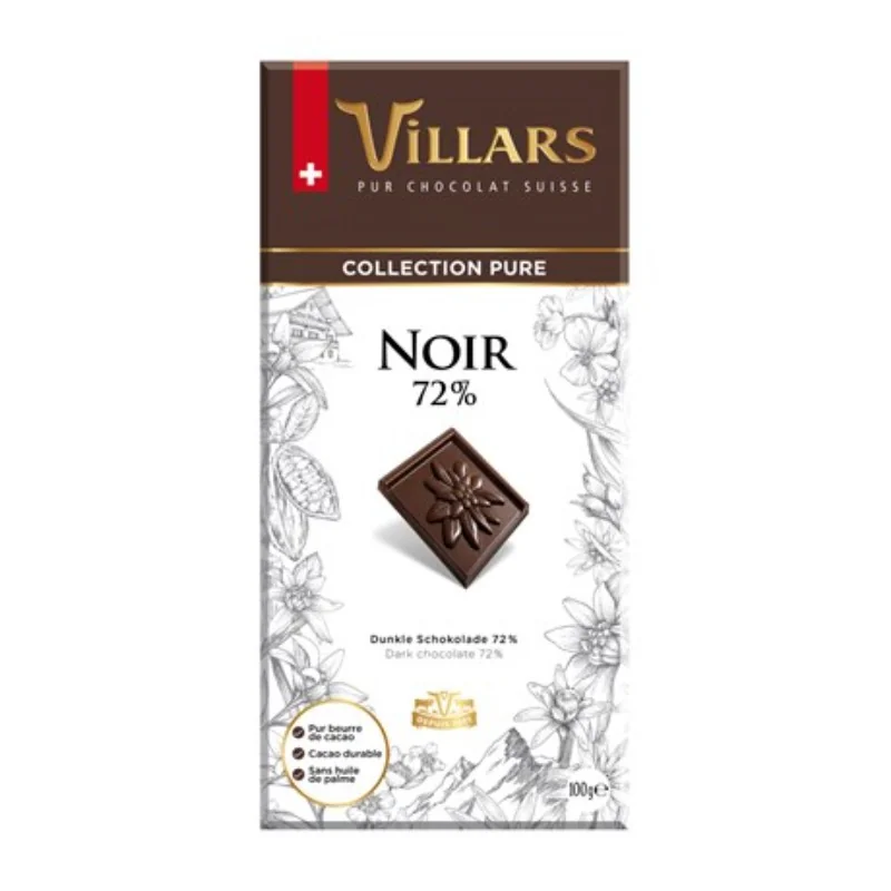 Шоколад "Villars" горький 72% 100гр Швейцария