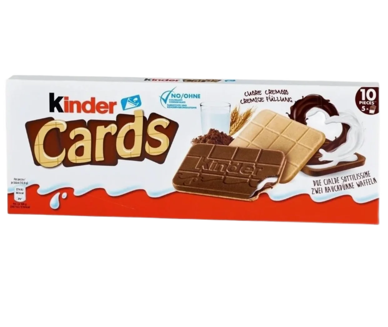 Печенье "Kinder Cards" 128гр Италия