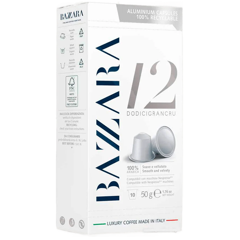 Кофе "Bazzara" Dodicigrancru капсулы 10шт Италия