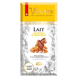 Шоколад"Villars"мол.с минд. и прян.печеньем 180гр Швейцария