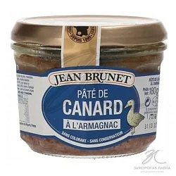 Паштет "Jean Brunet" утиный с арманьяком 180гр 