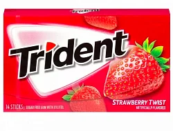 Жев. резинка ''Trident'' со вкусом клубники 22гр Испания