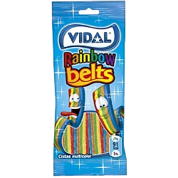 Мармелад "Vidal" Ремень радуга кисл. 90гр Испания