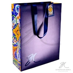 Пакет подарочный Заморская лавка 40х30х12 синий