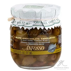 Оливки "Anfosso" таджасские б/к в олив.масле 185гр Италия