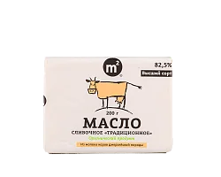 Масло сливочное «Ферма М2» Традиционное БЗМЖ 82,5% 200 гр