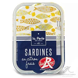 Сардины "La Perle" в оливковом масле с лимоном 115 гр Сардины "La Perle" в оливковом масле с лимоном 115 гр