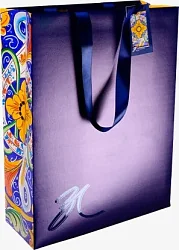 Пакет подарочный Заморская лавка 40х30х12 синий Пакет подарочный Заморская лавка 40х30х12 синий