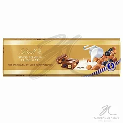 Шоколад "Lindt" Молочный шоколад с изюмом и орехами 300 гр