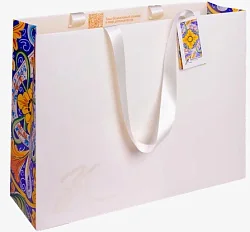 Пакет подарочный Заморская лавка 40х30х12 белый Пакет подарочный Заморская лавка 40х30х12 белый