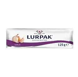 Масло "Lurpak" сливочное соленое с чесноком 80% 125гр