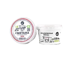 Сметана «Ферма М2» натуральная БЗМЖ 25% 220 гр 