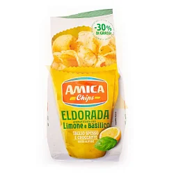Чипсы "Amica" с лимоном и базиликом 130гр Италия